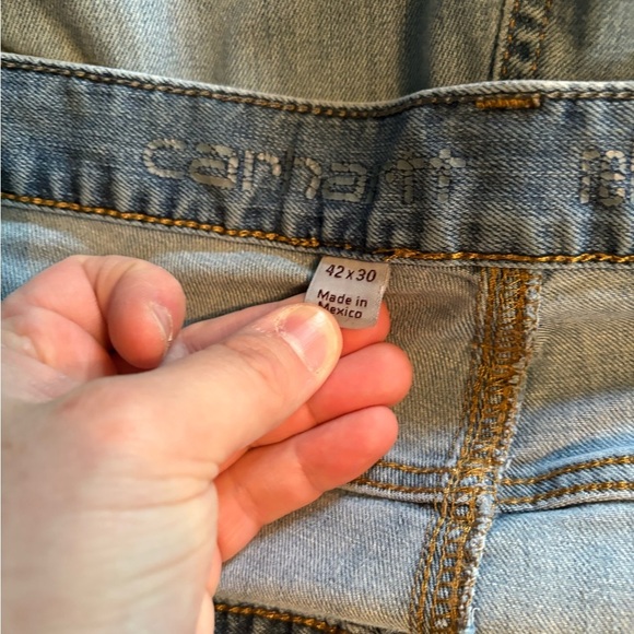 Carhartt Blue Relaxed Jeans Durable Workwear - Picture 6 of 9